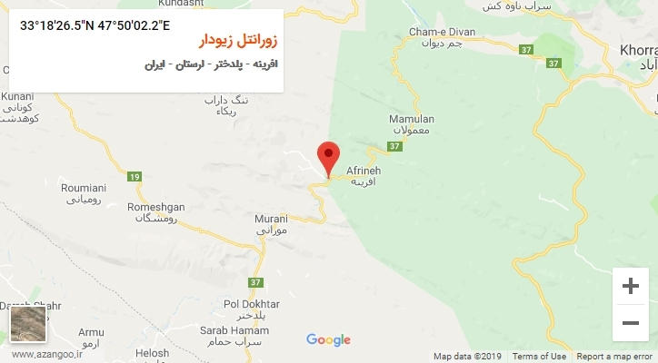 روستای زورانتل زیودار بر روی نقشه