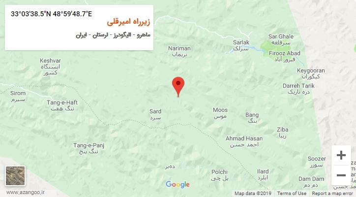 روستای زیرراه امیرقلی بر روی نقشه