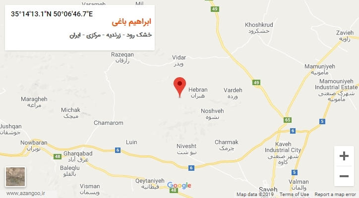 روستای ابراهیم باغی بر روی نقشه