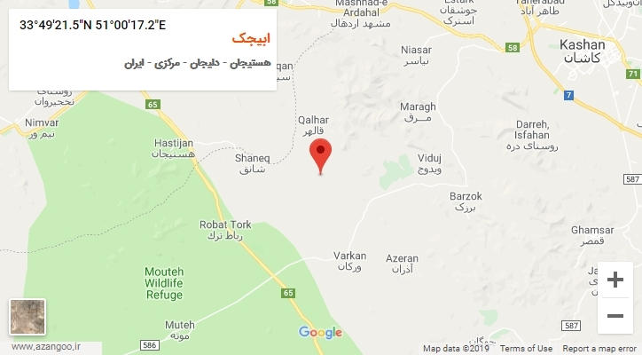 روستای ابیجک بر روی نقشه