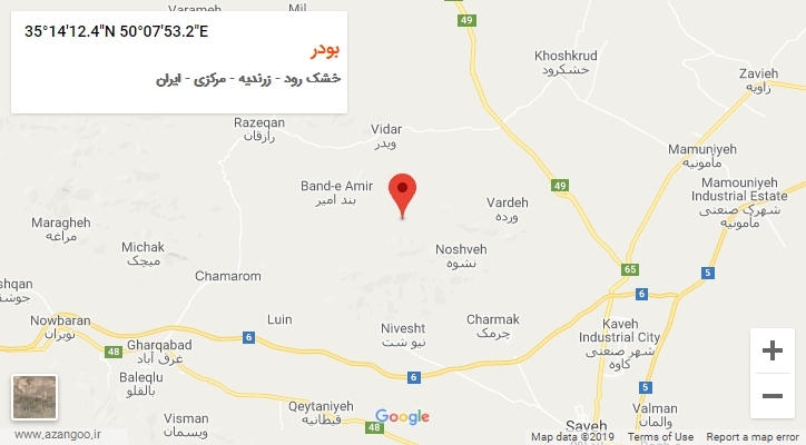 روستای بودر بر روی نقشه