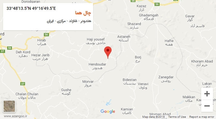 روستای چال هما بر روی نقشه