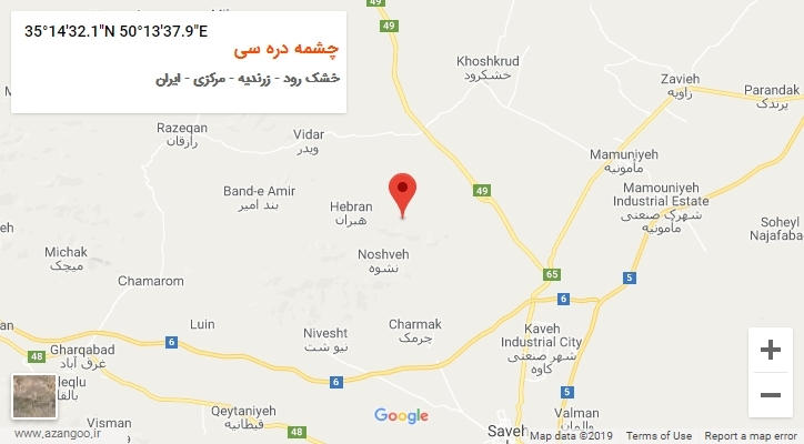 روستای چشمه دره سی بر روی نقشه