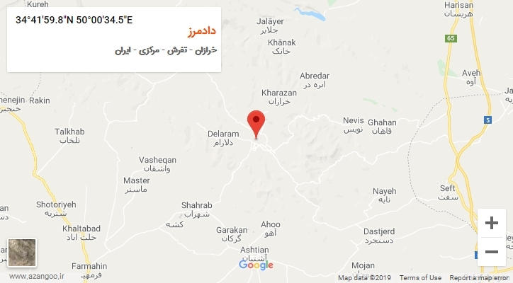 روستای دادمرز بر روی نقشه