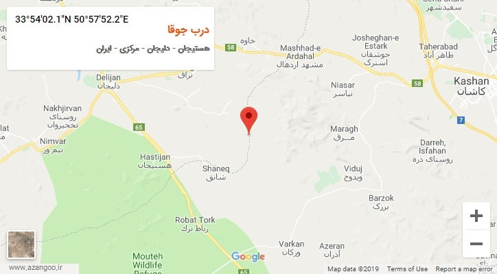 روستای درب جوقا بر روی نقشه