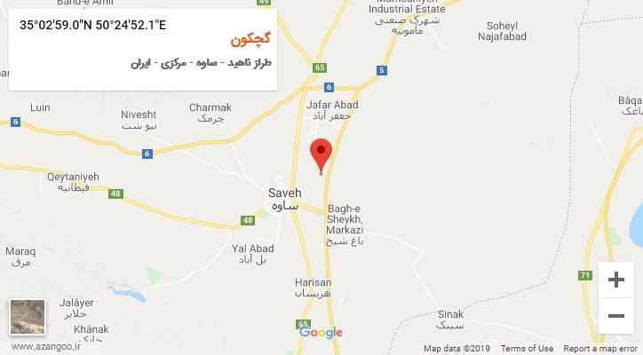 روستای گچکون بر روی نقشه
