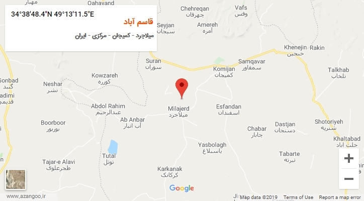 روستای قاسم آباد بر روی نقشه