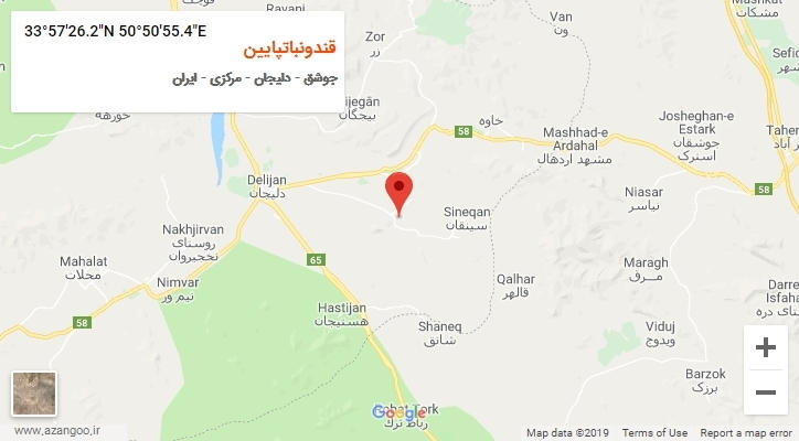 روستای قندونباتپایین بر روی نقشه