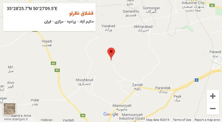 روستای قشلاق نظرلو بر روی نقشه