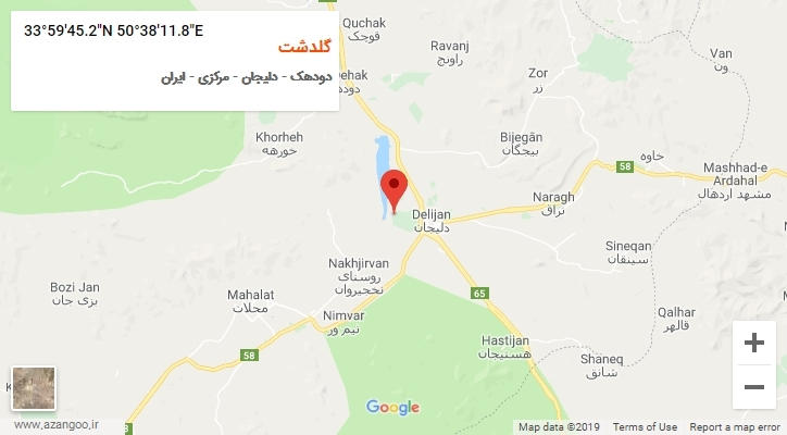 روستای گلدشت بر روی نقشه