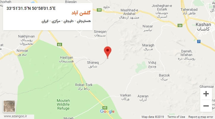 روستای گلشن آباد بر روی نقشه