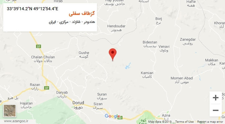 روستای گزطاف سفلی بر روی نقشه