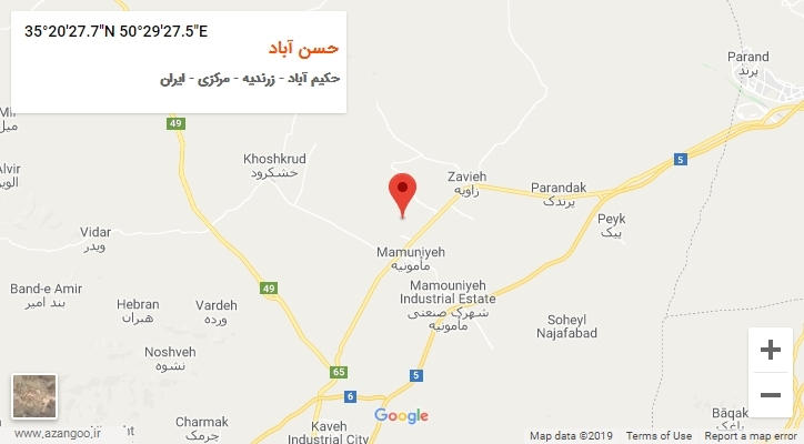 روستای حسن آباد بر روی نقشه