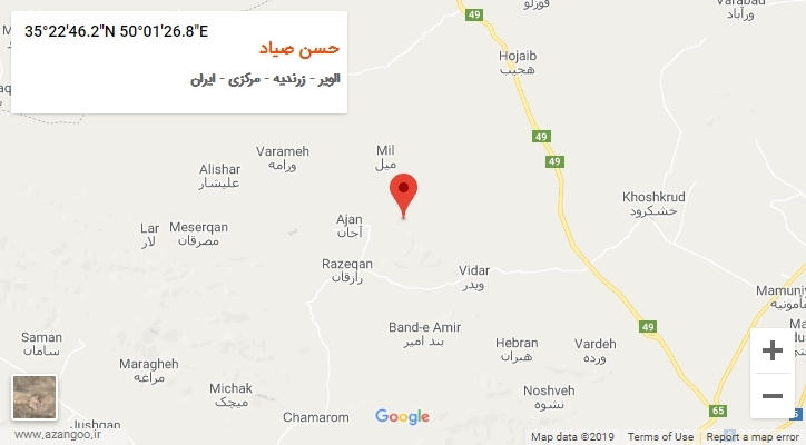 روستای حسن صیاد بر روی نقشه