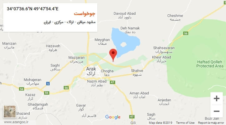روستای جوخواست بر روی نقشه
