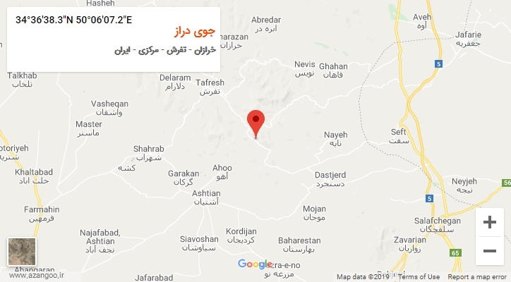 روستای جوی دراز بر روی نقشه