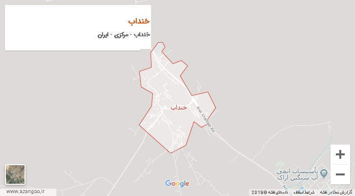دهستان خنداب بر روی نقشه