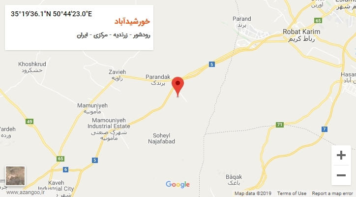 روستای خورشیدآباد بر روی نقشه