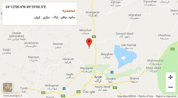 روستای محمدیه بر روی نقشه