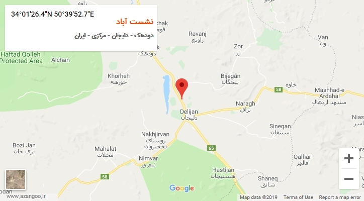 روستای نشست آباد بر روی نقشه