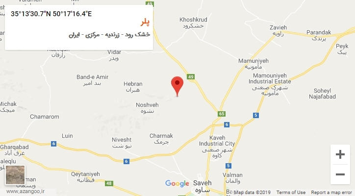 روستای پلر بر روی نقشه