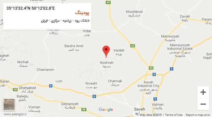 روستای پودینگ بر روی نقشه