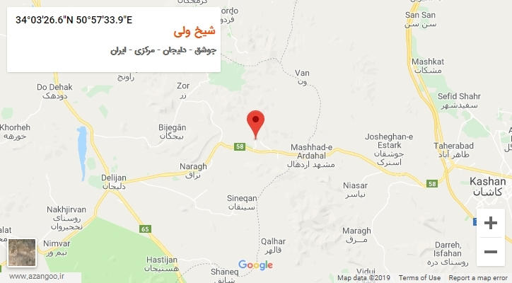 روستای شیخ ولی بر روی نقشه