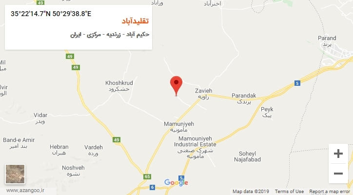 روستای تقلیدآباد بر روی نقشه