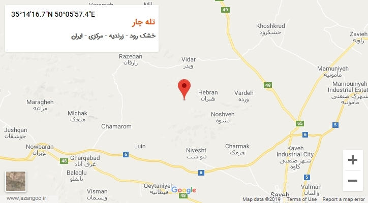 روستای تله جار بر روی نقشه