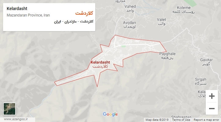 شهر کلاردشت بر روی نقشه