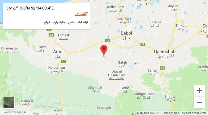 روستای آقاملک بر روی نقشه