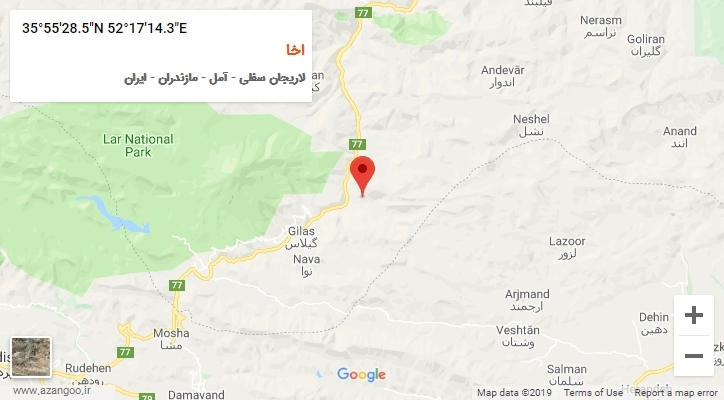 روستای اخا بر روی نقشه