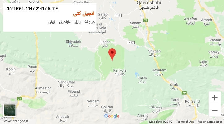 روستای انجیل کتی بر روی نقشه
