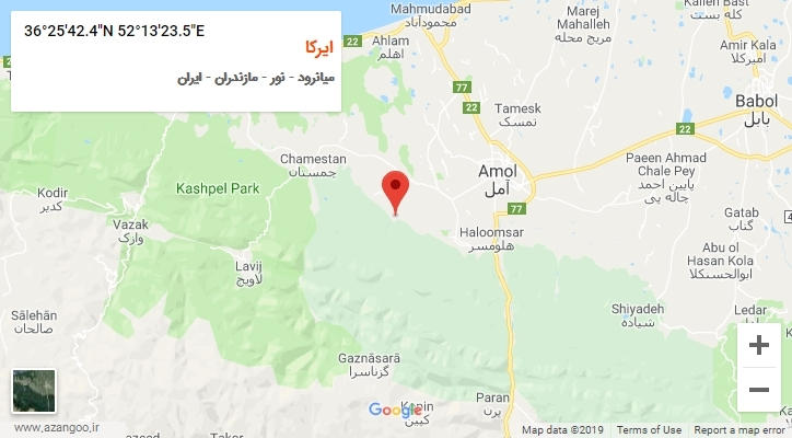 روستای ایرکا بر روی نقشه