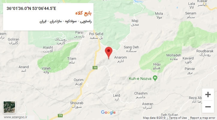 روستای بایع کلاه بر روی نقشه