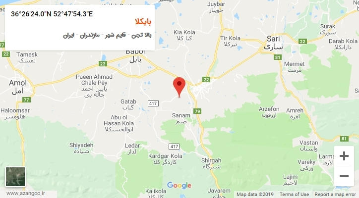 روستای بایکلا بر روی نقشه