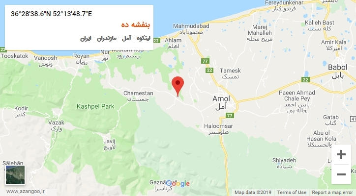 روستای بنفشه ده بر روی نقشه