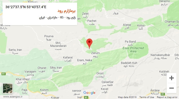 روستای برمازارم رود بر روی نقشه