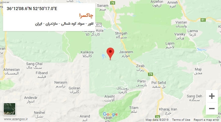 روستای چاکسرا بر روی نقشه