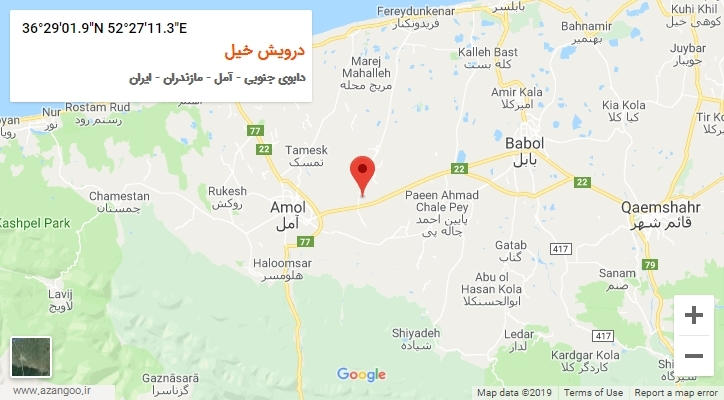 روستای درویش خیل بر روی نقشه