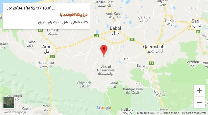 روستای درزیکلااخوندبابا بر روی نقشه