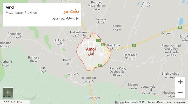 دهستان دشت سر بر روی نقشه