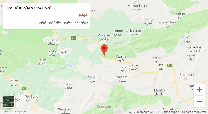 روستای دیدو بر روی نقشه