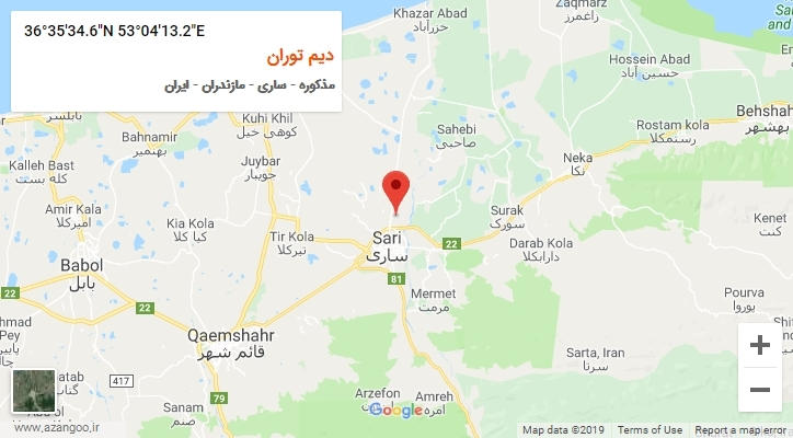 روستای دیم توران بر روی نقشه