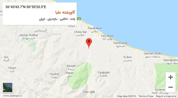 روستای گاوپشته علیا بر روی نقشه