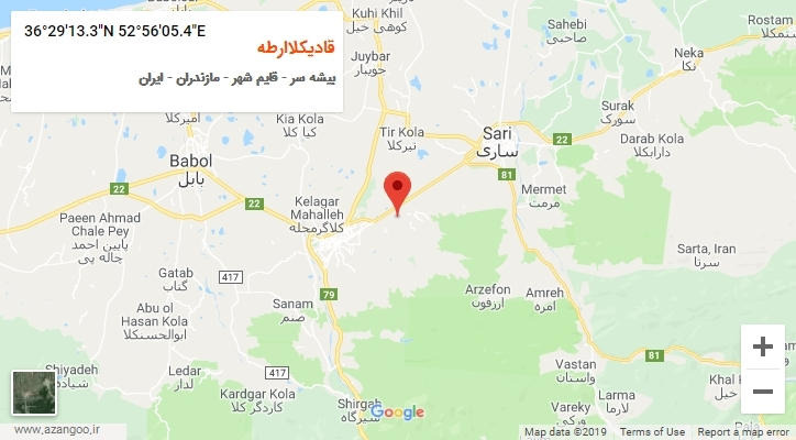 روستای قادیکلاارطه بر روی نقشه