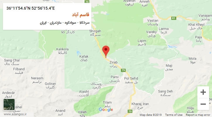 روستای قاسم آباد بر روی نقشه