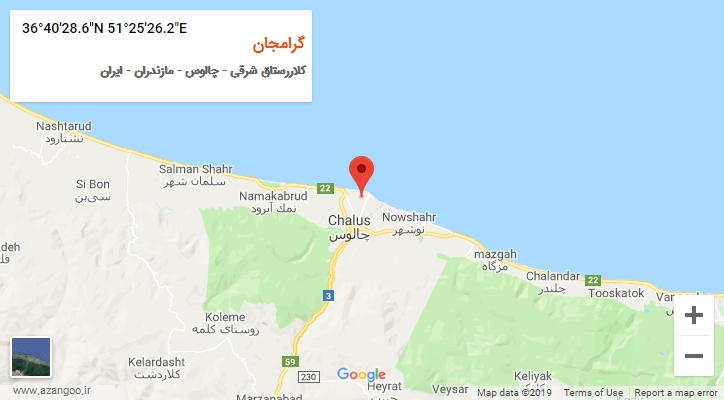 روستای گرامجان بر روی نقشه