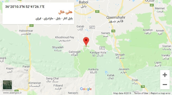روستای هلی خال بر روی نقشه