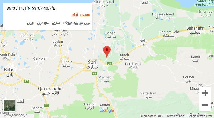 روستای همت آباد بر روی نقشه